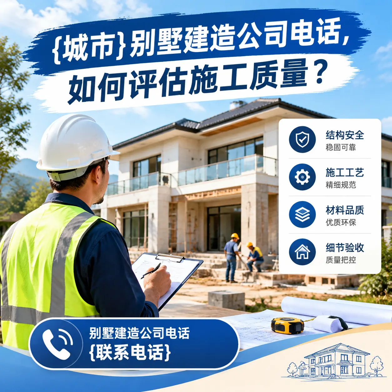 龙里别墅建造公司电话，如何评估施工质量？