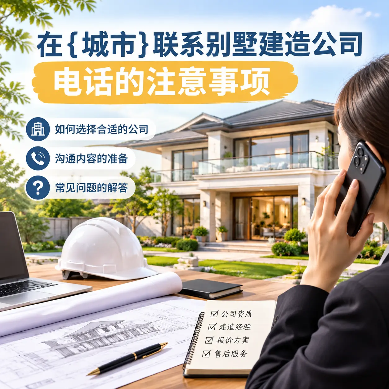 在龙里联系别墅建造公司电话的注意事项