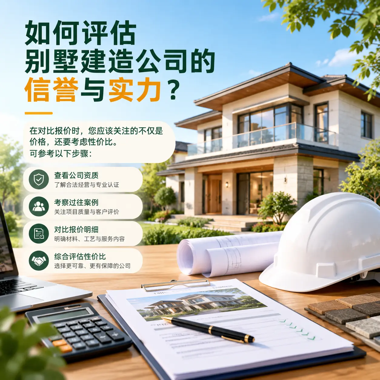 如何评估 龙里 别墅建造公司的信誉与实力?